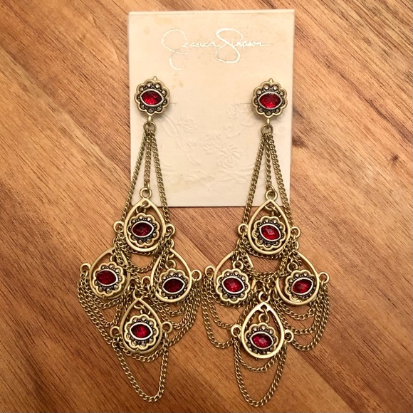 Jessica Simpson | Evil Eye Chandelier Earrings | 4” Length - Picture 1 of 3